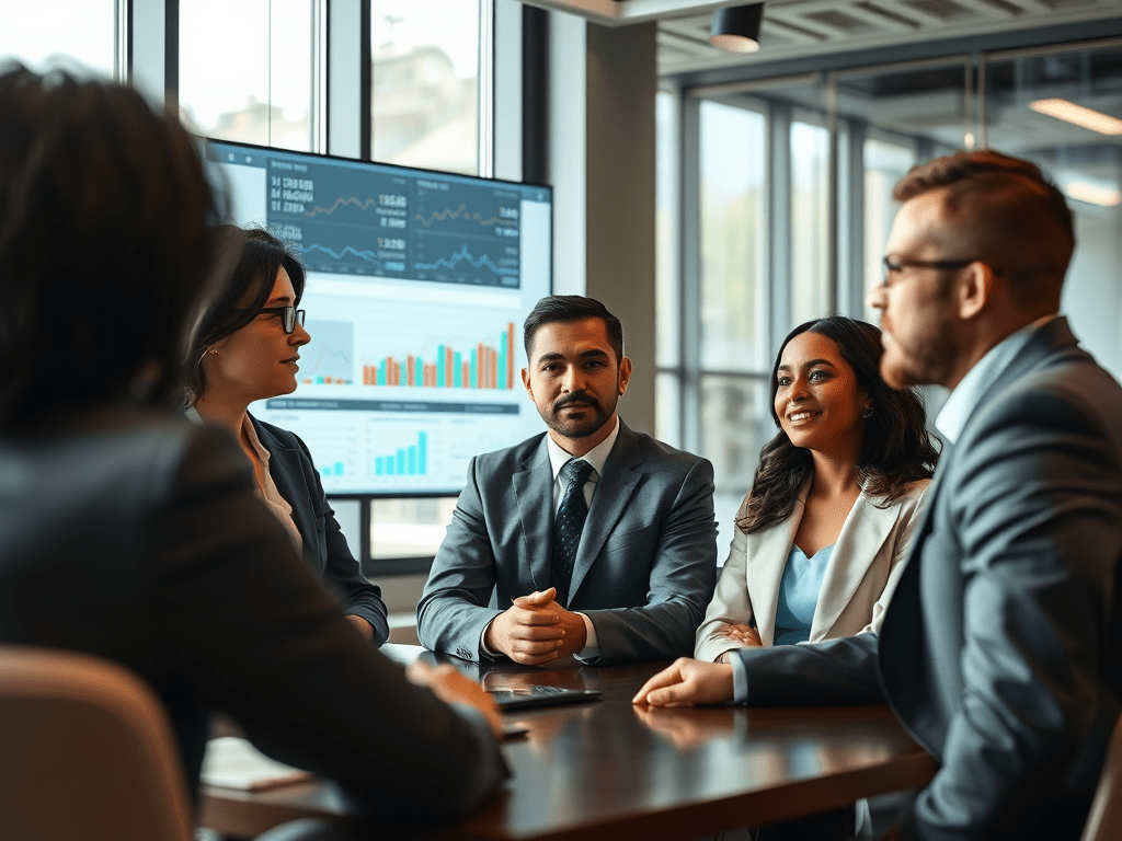 HedgeItRight treasury team discussing financial risk management strategies